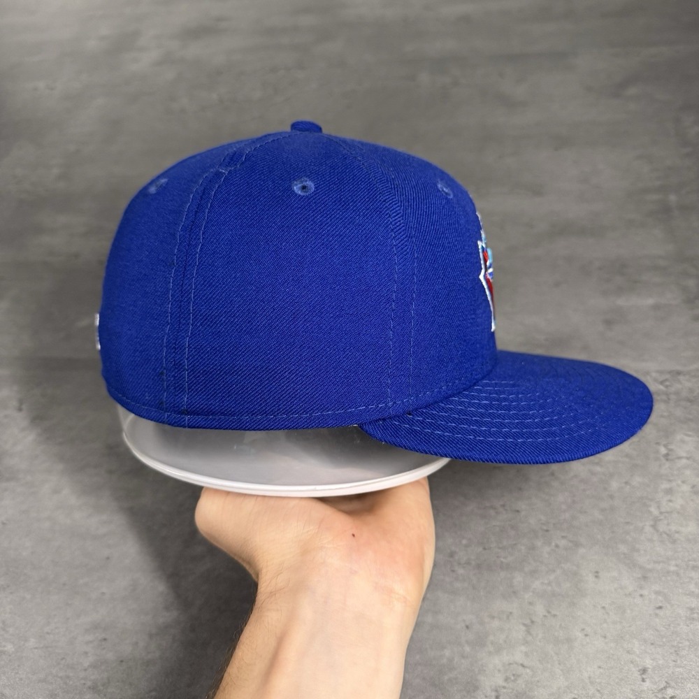 Toronto Blue‎ Jays Hat New Era Cap 7 Blue Red Canada Maple Leaf Big Logo 59Fifty - Picture 4 of 7